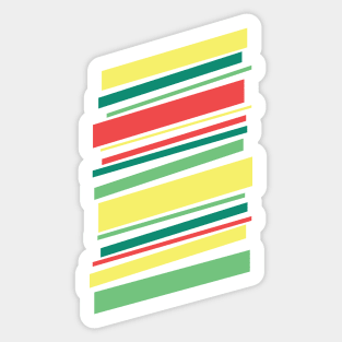 Rising Diagonals: green, yellow and red Sticker